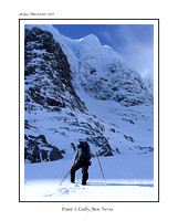 On the approach to climb Point Five gully, Ben Nevis