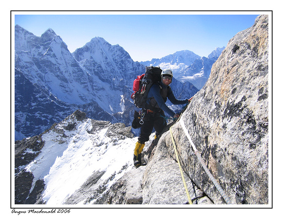 Dean on traverse to Camp 2 at 6000m